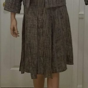 CHANEL Pleated Skirt CC Emblems